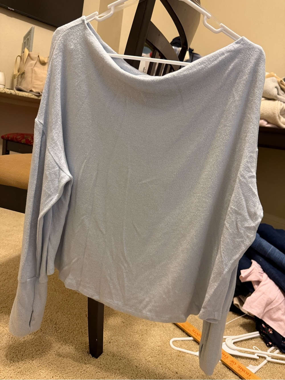 Gilli Light Blue Boatneck Long Sleeve Top